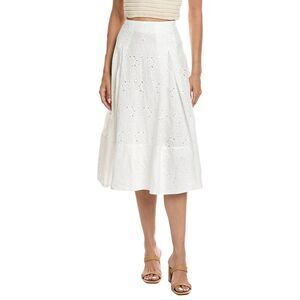 Abbey Womens  Midi Skirt, White